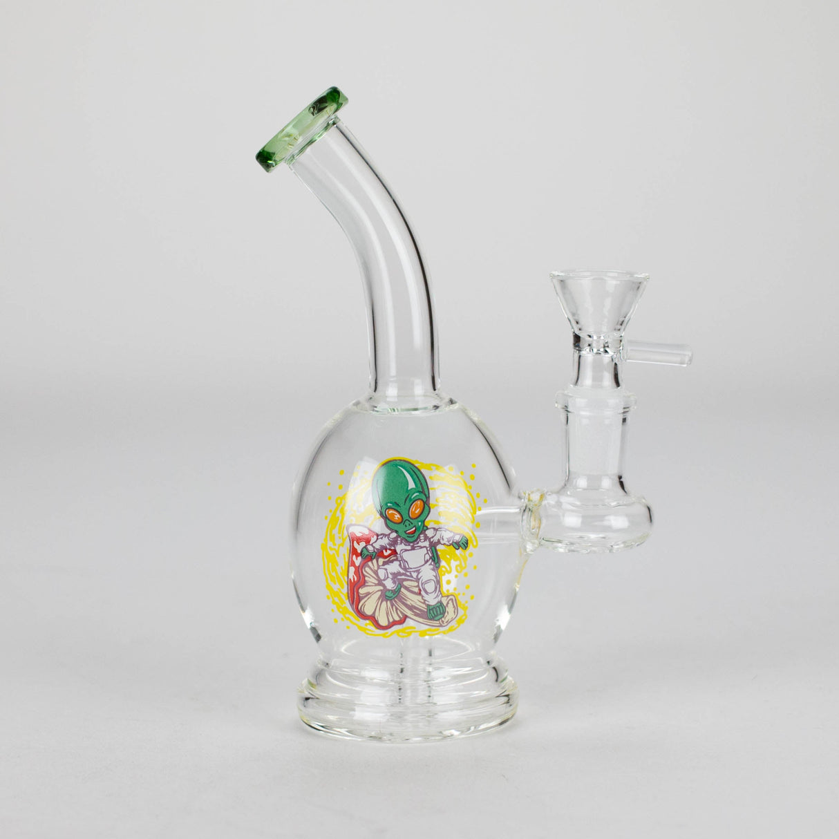 6.5" Cartoon Print Mini Bong with Fixed Diffuser