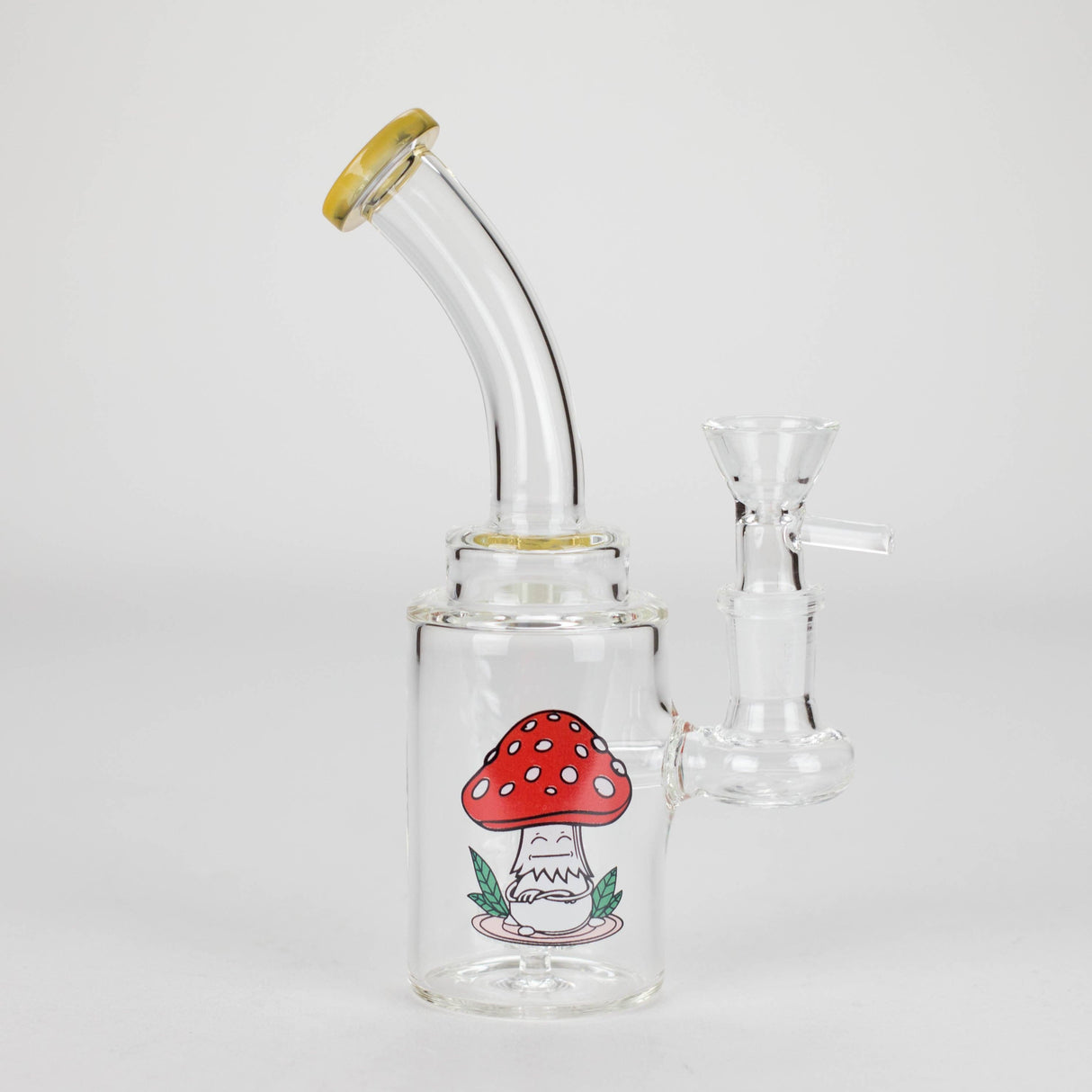 Canadian Distributor Glass Bong 6.5" Bent Neck Cartoon Glass Bong with 14 mm Bowl 6.5" Cartoon Glass Bong with Diffuser