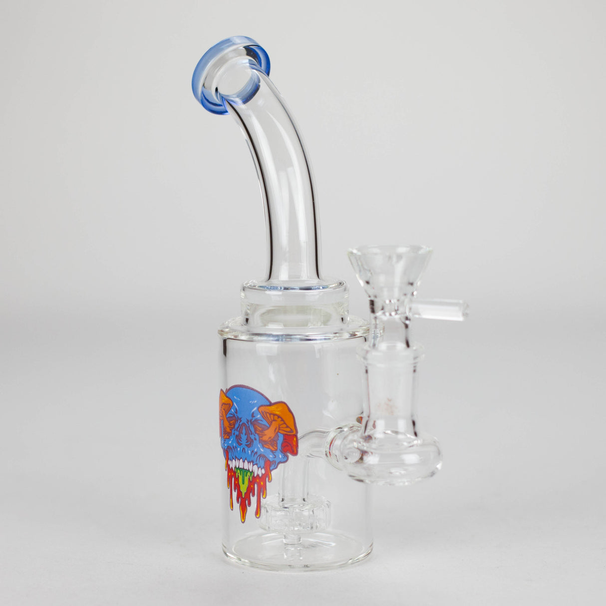 6.5" Bent Neck Cartoon Glass Bong with 14 mm Bowl
