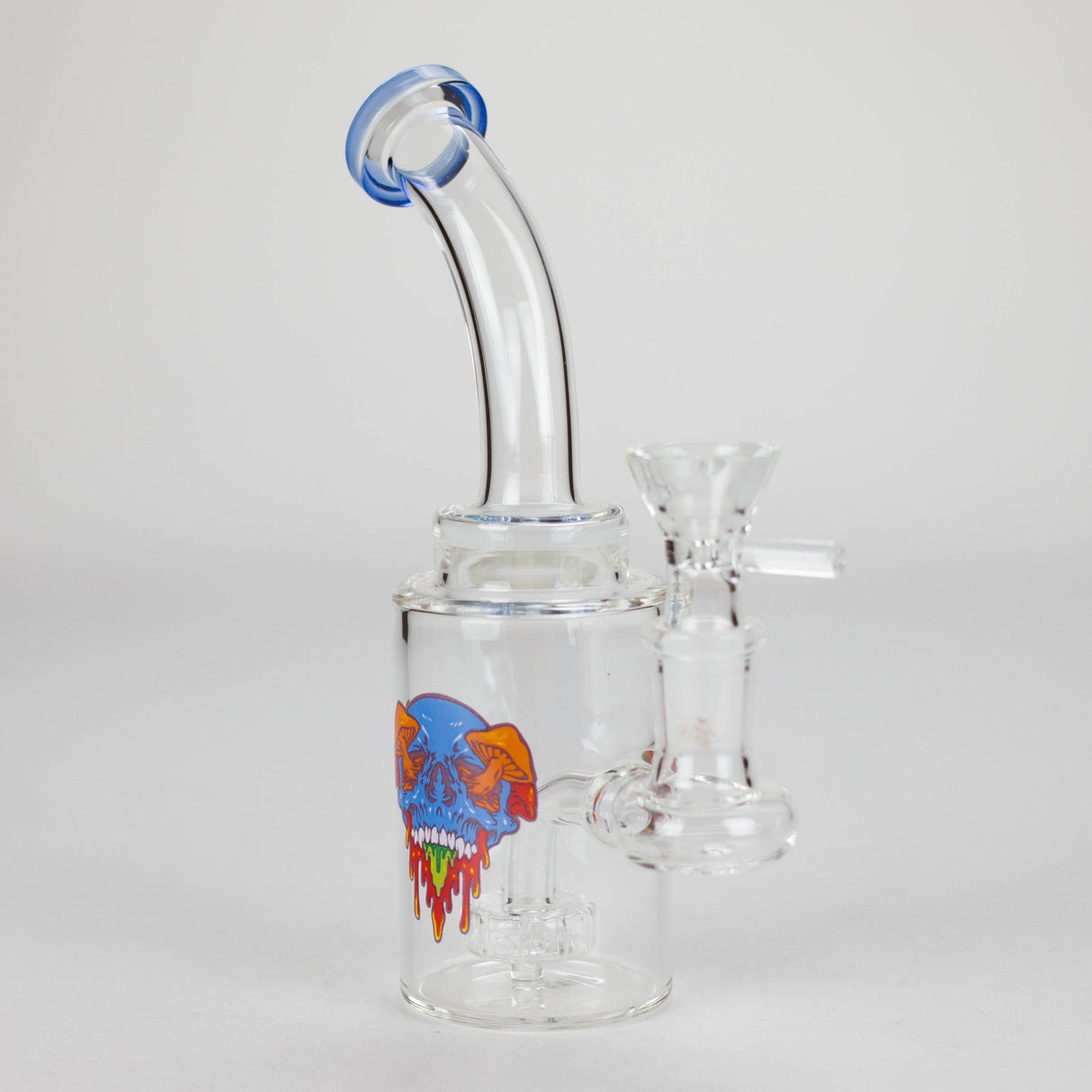 Canadian Distributor Glass Bong 6.5" Bent Neck Cartoon Glass Bong with 14 mm Bowl 6.5" Cartoon Glass Bong with Diffuser