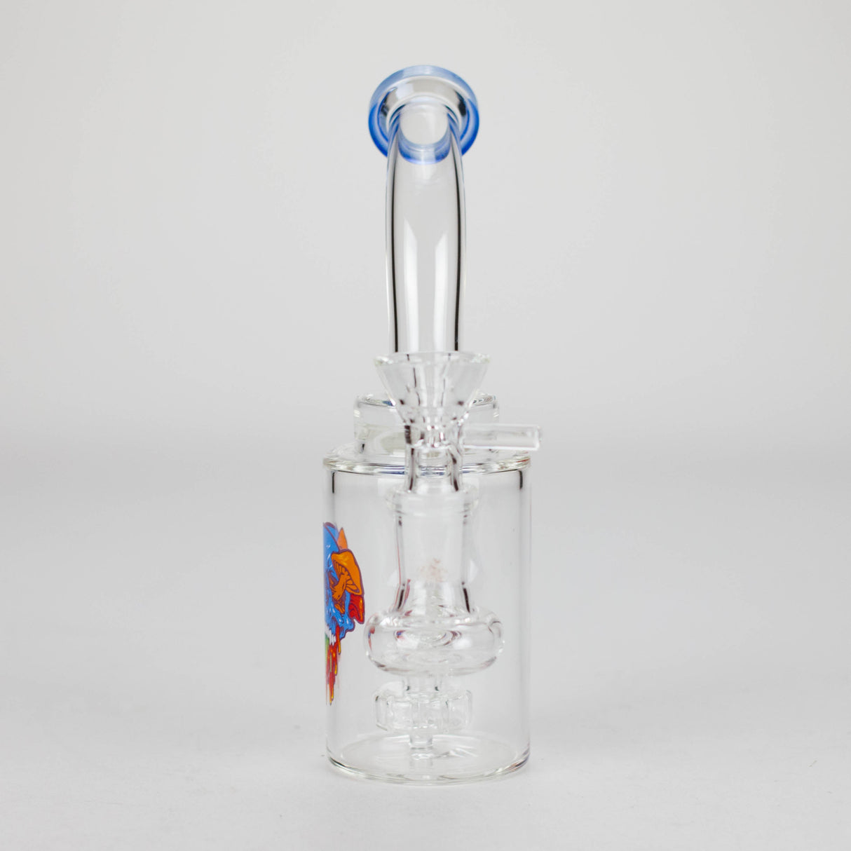 6.5" Bent Neck Cartoon Glass Bong with 14 mm Bowl