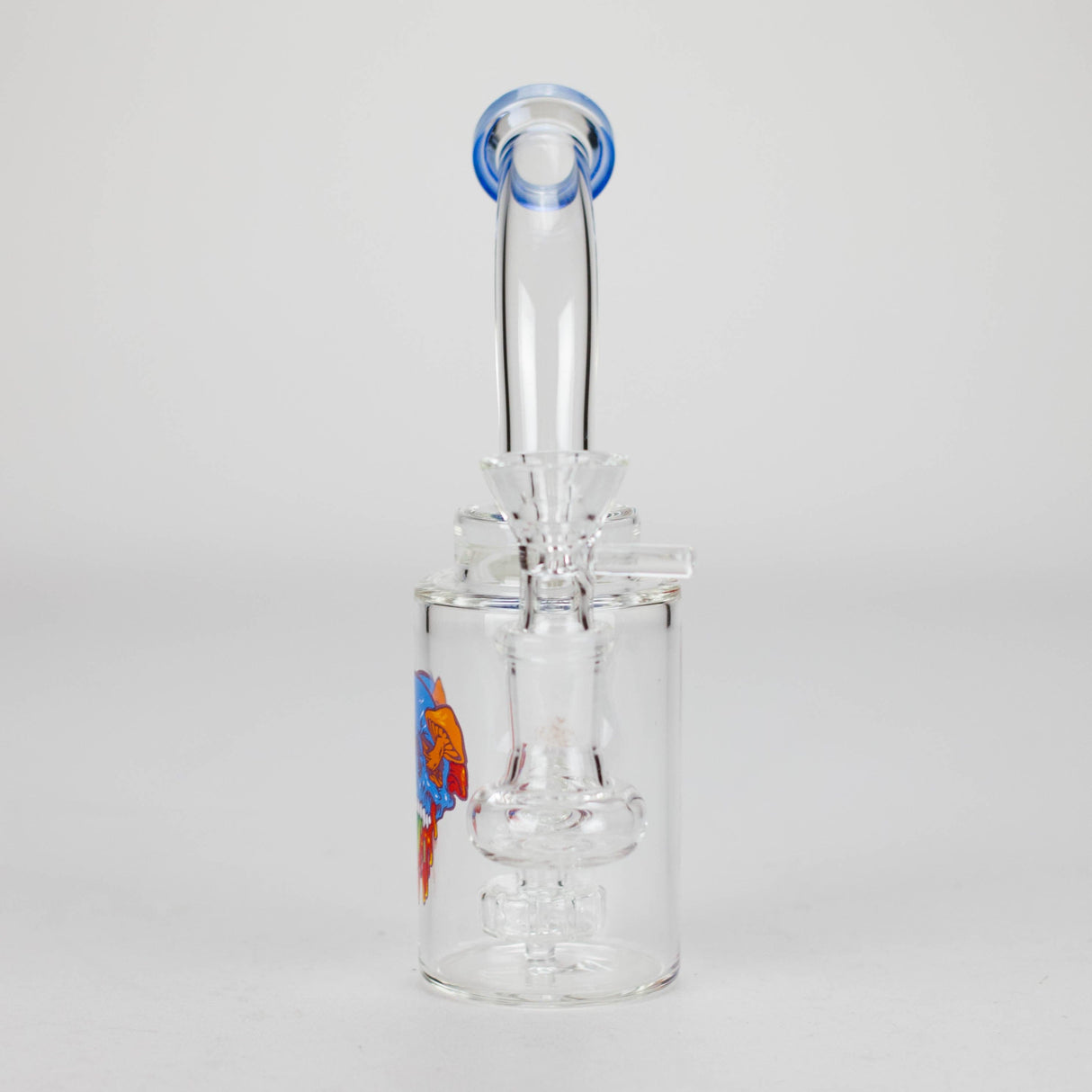 Canadian Distributor Glass Bong 6.5" Bent Neck Cartoon Glass Bong with 14 mm Bowl 6.5" Cartoon Glass Bong with Diffuser