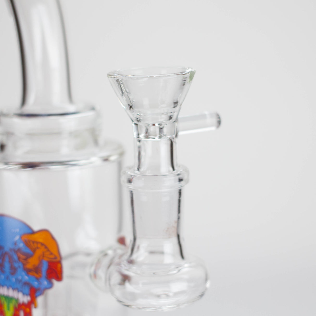6.5" Bent Neck Cartoon Glass Bong with 14 mm Bowl