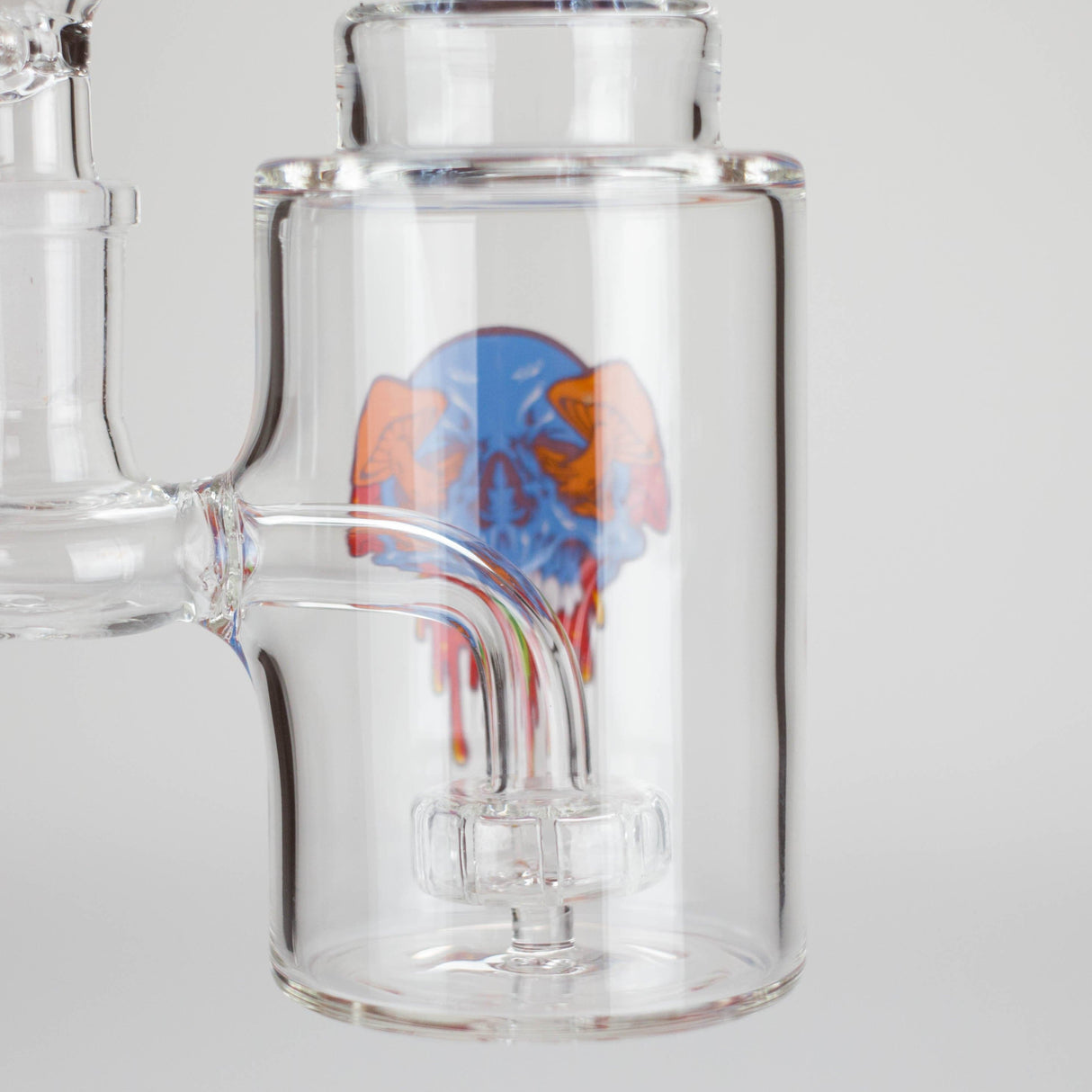Canadian Distributor Glass Bong 6.5" Bent Neck Cartoon Glass Bong with 14 mm Bowl 6.5" Cartoon Glass Bong with Diffuser