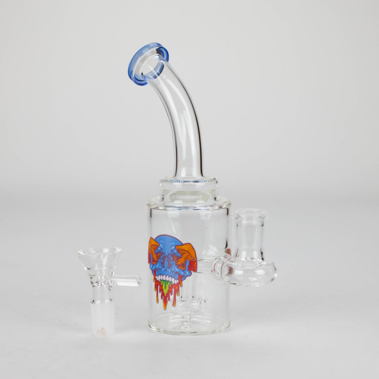 6.5" Bent Neck Cartoon Glass Bong with 14 mm Bowl