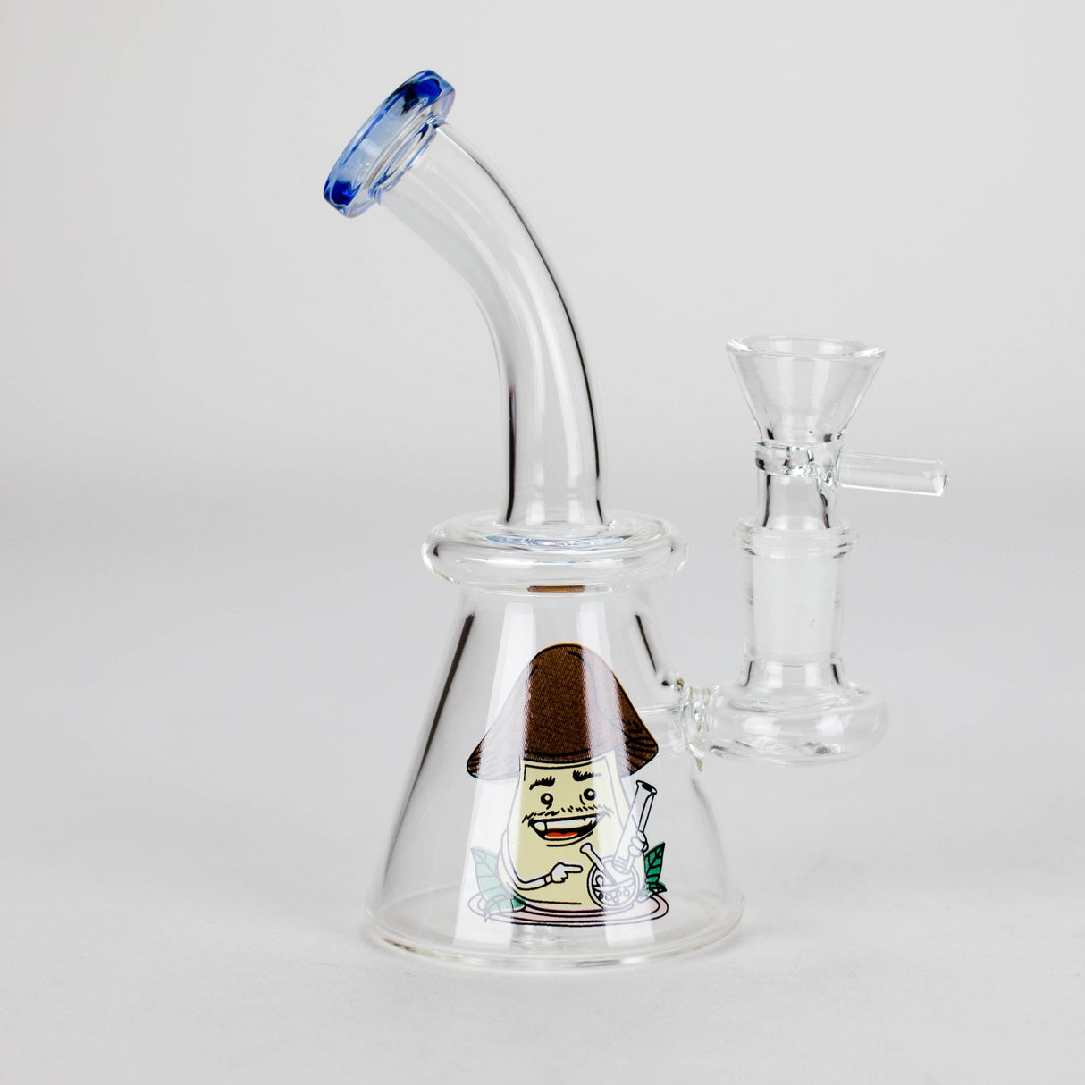 6.5" Cartoon-Themed Mini Bong with Angled Mouthpiece