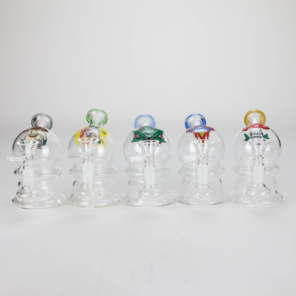 6.5" Cartoon-Themed Mini Bong with 14 mm Bowl