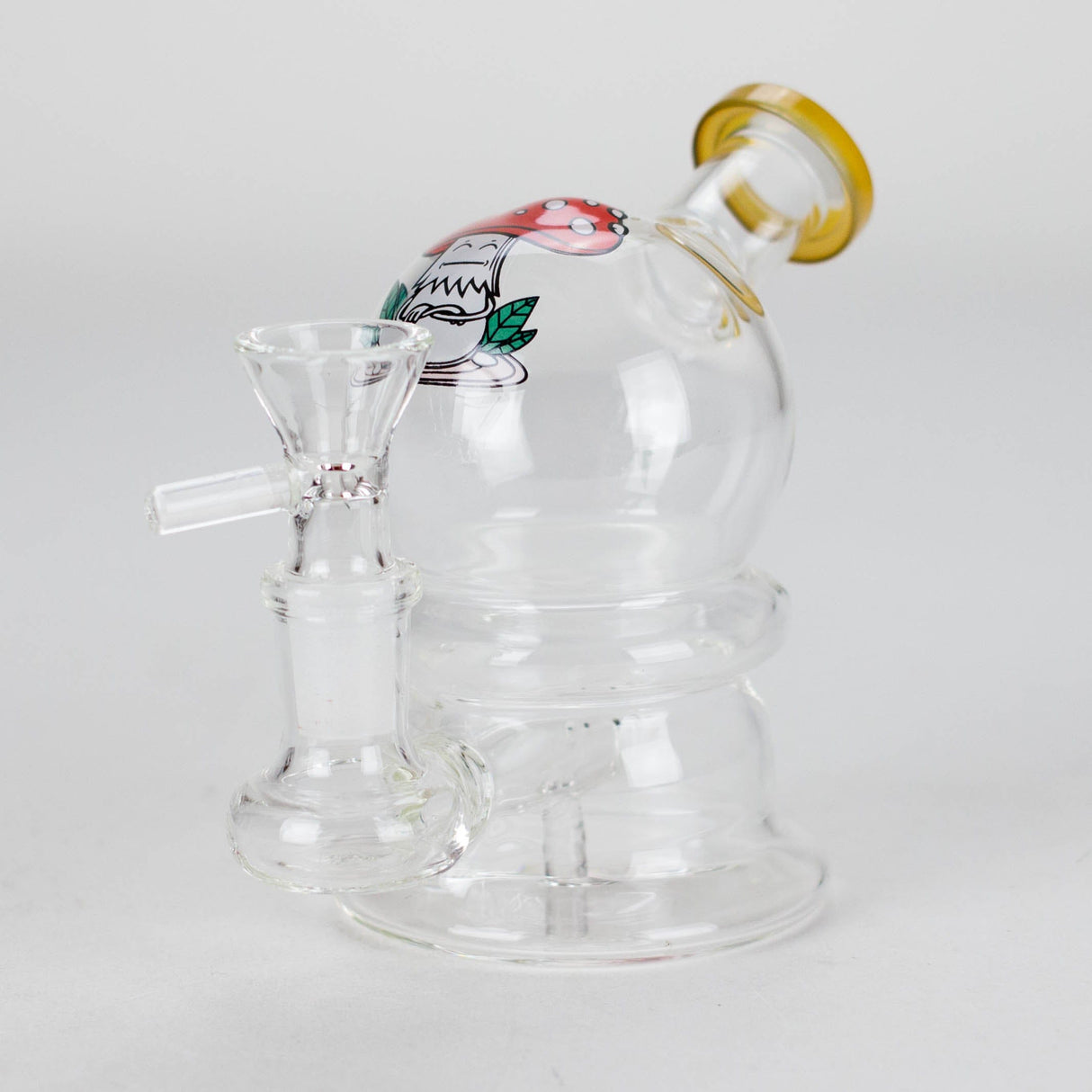 Canadian Distributor Glass Bong 6.5" Cartoon-Themed Mini Bong with 14 mm Bowl 6.5" Cartoon Glass Bong with Diffuser