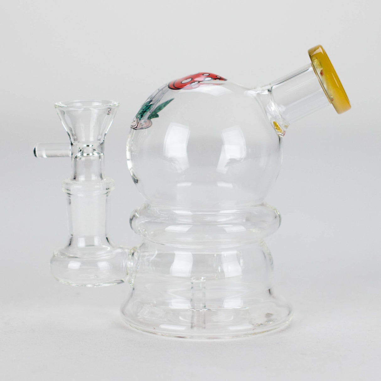 Canadian Distributor Glass Bong 6.5" Cartoon-Themed Mini Bong with 14 mm Bowl 6.5" Cartoon Glass Bong with Diffuser