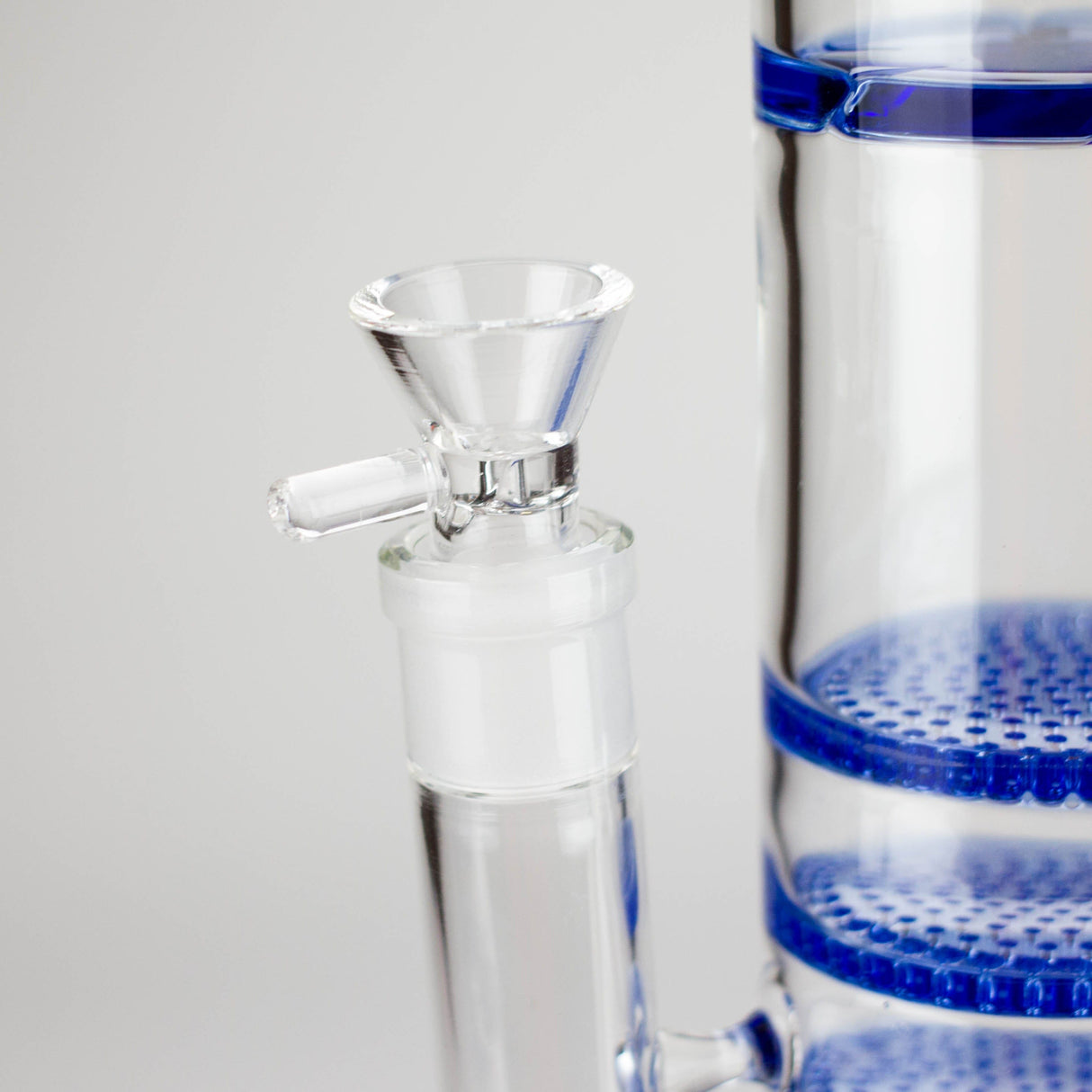 RMG WHOLESALE Glass Bong 17" Blue Honeycomb Cycler Glass Bong – 4 Honeycomb Diffusers 17" Blue Honeycomb Cycler Glass Bong – 4 Honeycomb Diffusers