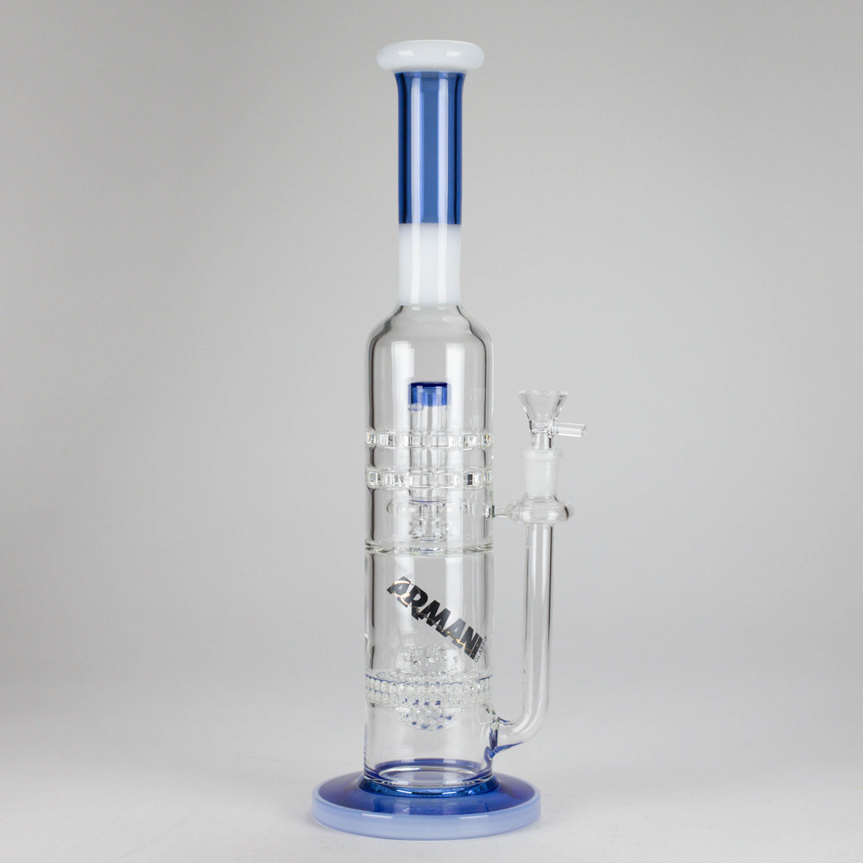 Armani Glass | 16" Double Percolator Bong – Premium Dual-Chamber Water Pipe