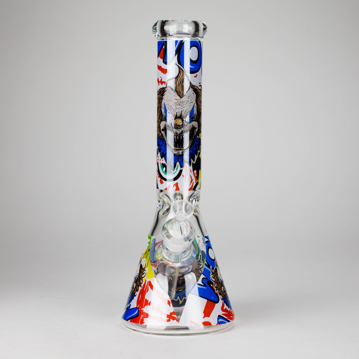 DY Glass Glass Bong 13.5" PsyClown Glass Bong – 7mm Thick Glass, Bold Psychedelic Clown Design 13.5" PsyClown Glass Bong – 7mm Thick Glass, Bold Psychedelic Clown Design