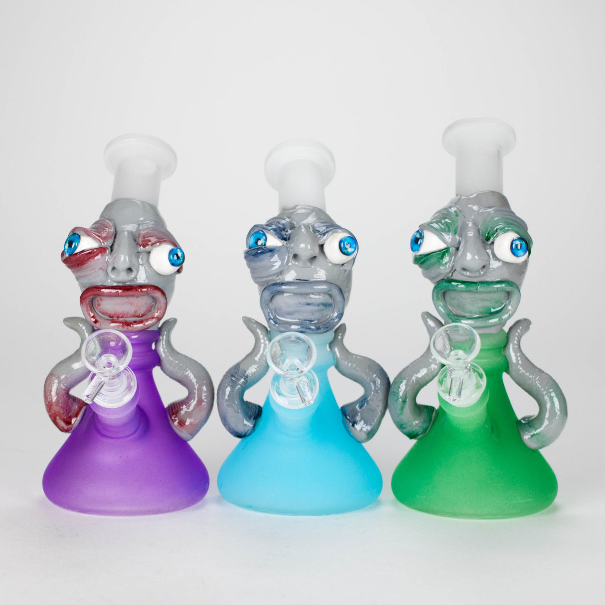 7.5" Sci-Fi Alien Glass Bong with 14 mm Bowl