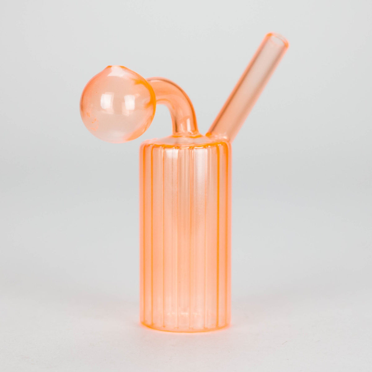 JJ Distribution Dab Rig 5-Inch Zest Tube Oil Burner Pipe - Ridged Glass Zest Tube Oil Burner Pipe - 5-Inch Ridged Glass
