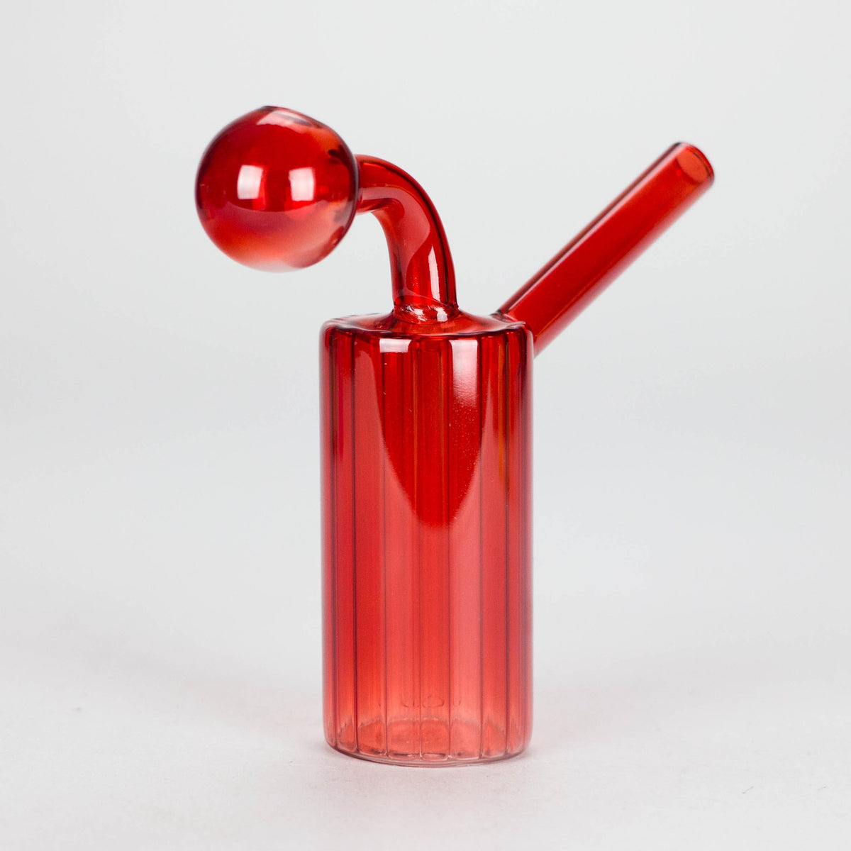 JJ Distribution Dab Rig 5-Inch Zest Tube Oil Burner Pipe - Ridged Glass Zest Tube Oil Burner Pipe - 5-Inch Ridged Glass