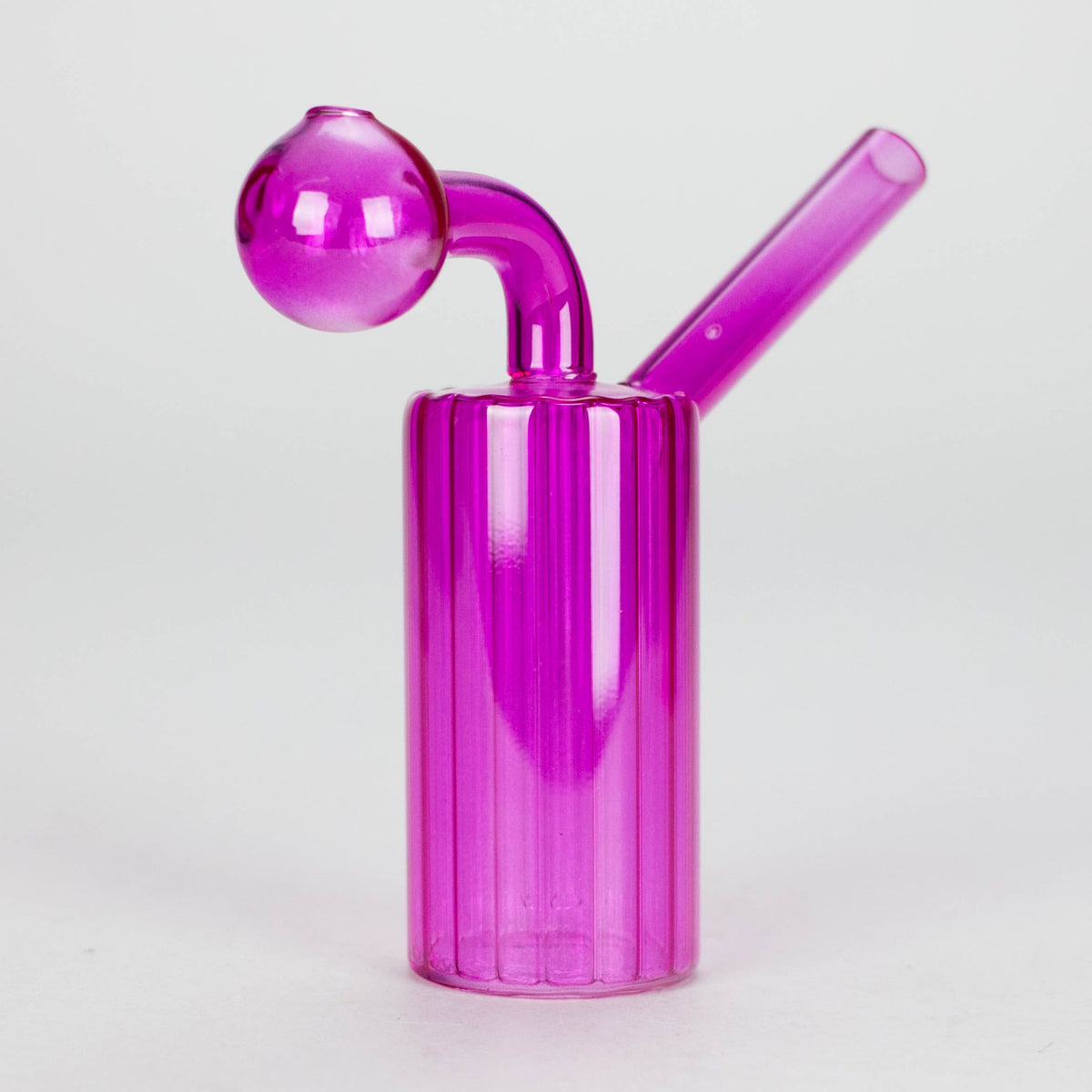 JJ Distribution Dab Rig 5-Inch Zest Tube Oil Burner Pipe - Ridged Glass Zest Tube Oil Burner Pipe - 5-Inch Ridged Glass