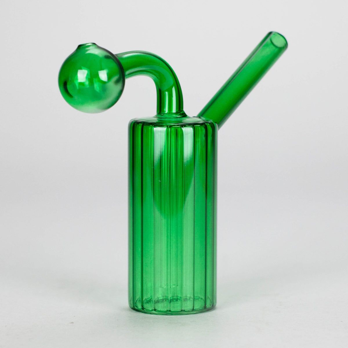 JJ Distribution Dab Rig 5-Inch Zest Tube Oil Burner Pipe - Ridged Glass Zest Tube Oil Burner Pipe - 5-Inch Ridged Glass