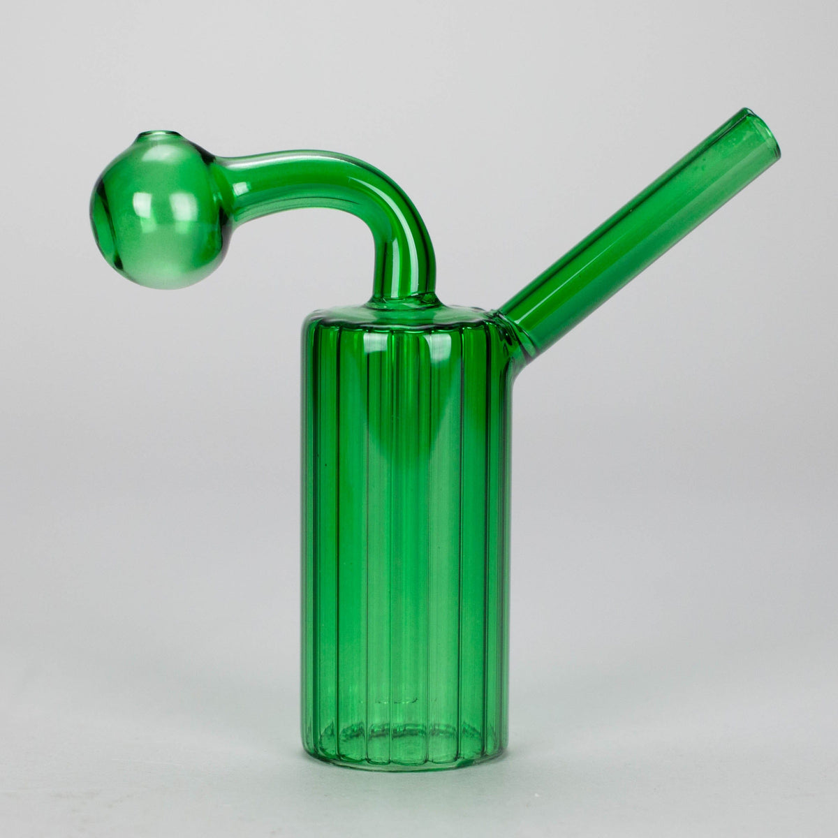 JJ Distribution Dab Rig 5-Inch Zest Tube Oil Burner Pipe - Ridged Glass Zest Tube Oil Burner Pipe - 5-Inch Ridged Glass