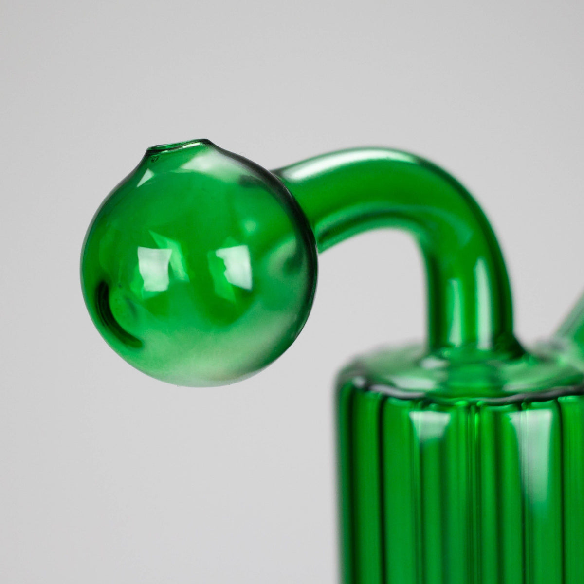 JJ Distribution Dab Rig 5-Inch Zest Tube Oil Burner Pipe - Ridged Glass Zest Tube Oil Burner Pipe - 5-Inch Ridged Glass