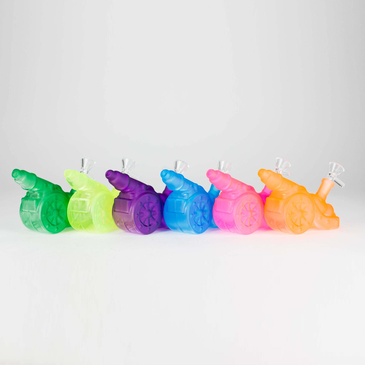 8.5" Neon Cannon Glass Bong with 14 mm Bowl