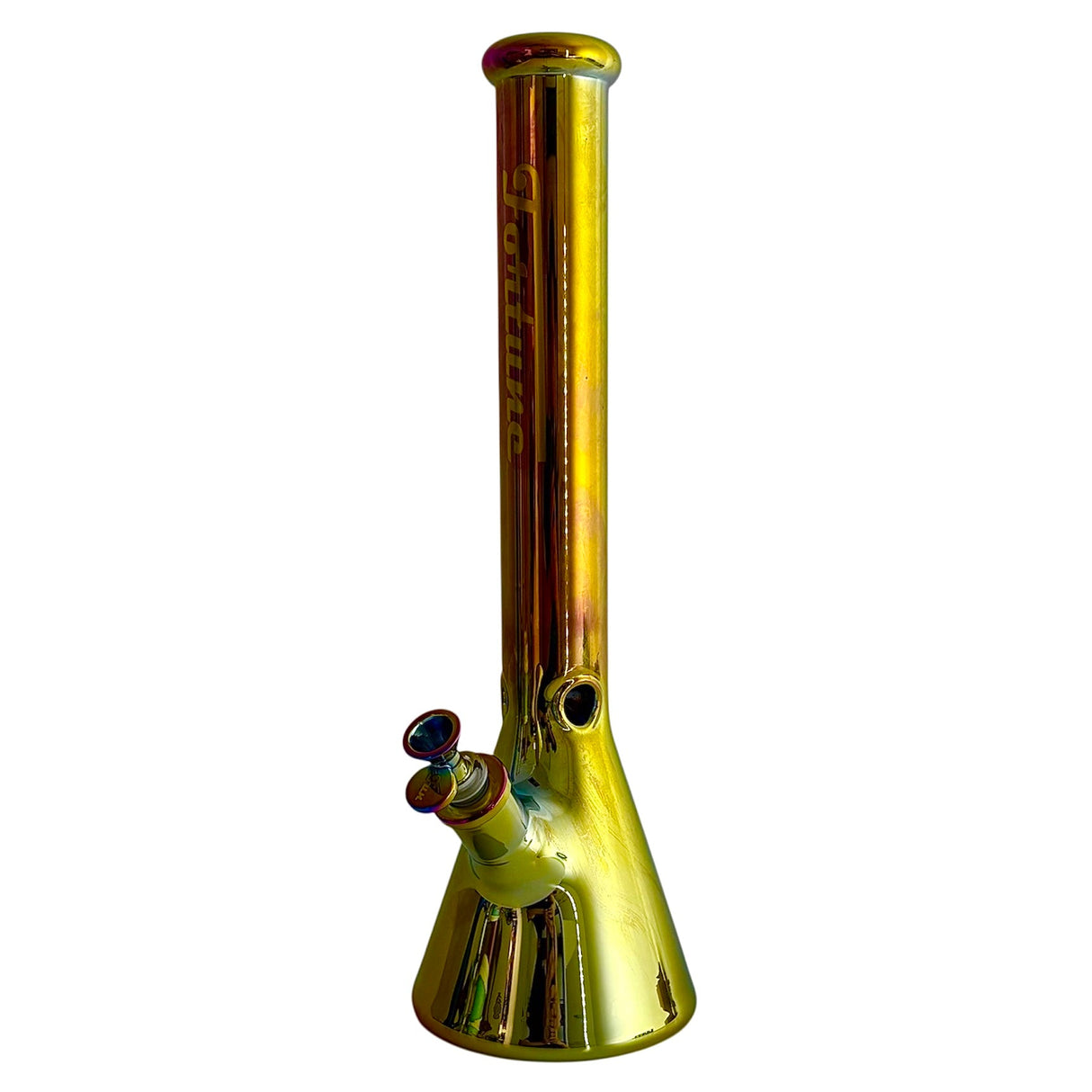 Fortune 18" Electroplated 7mm Beaker Glass Bong
