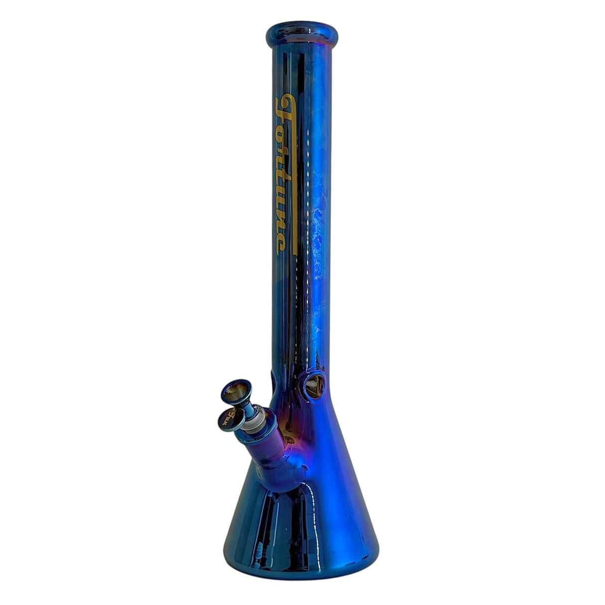 Fortune 18" Electroplated 7mm Beaker Glass Bong