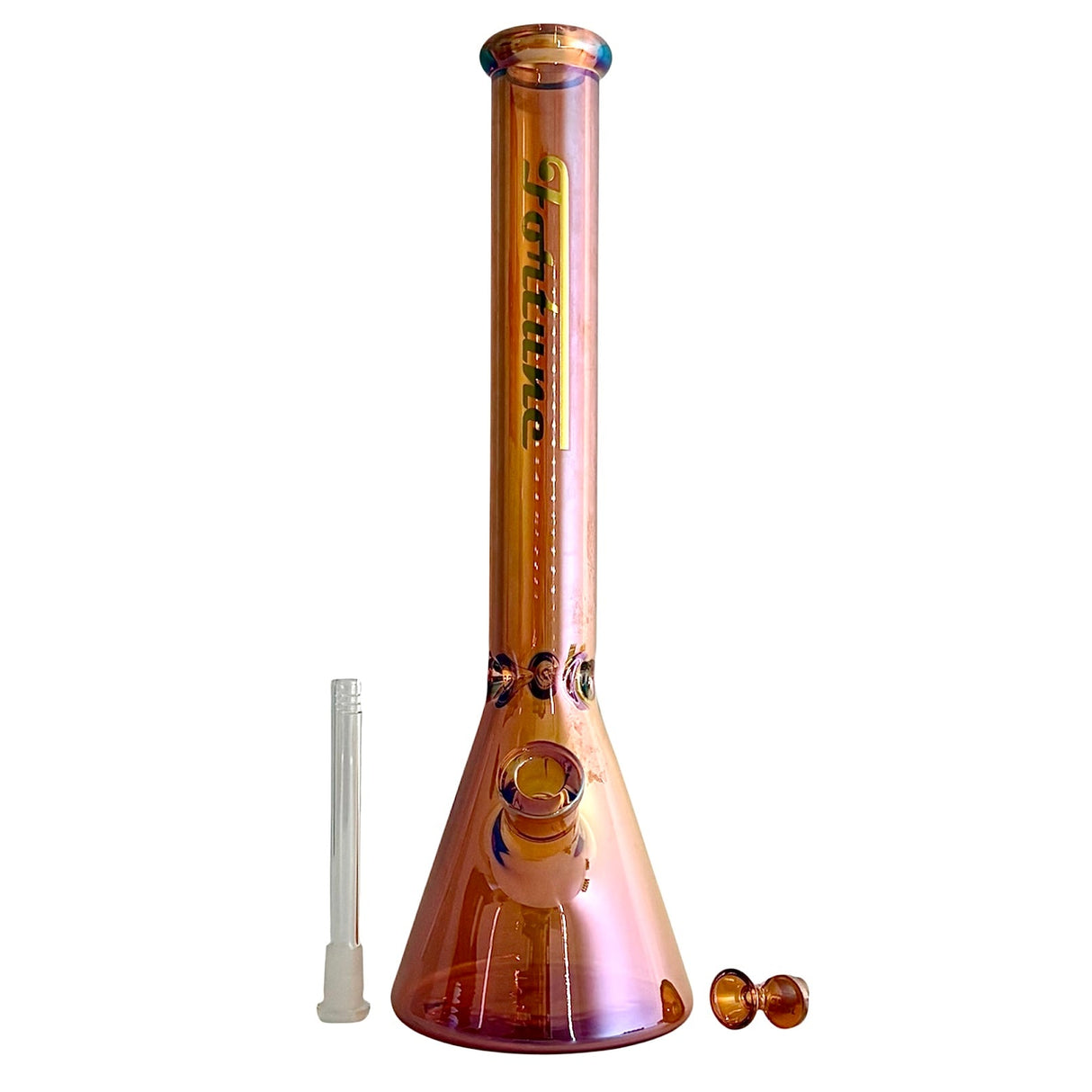 Fortune 18" Electroplated 7mm Beaker Glass Bong