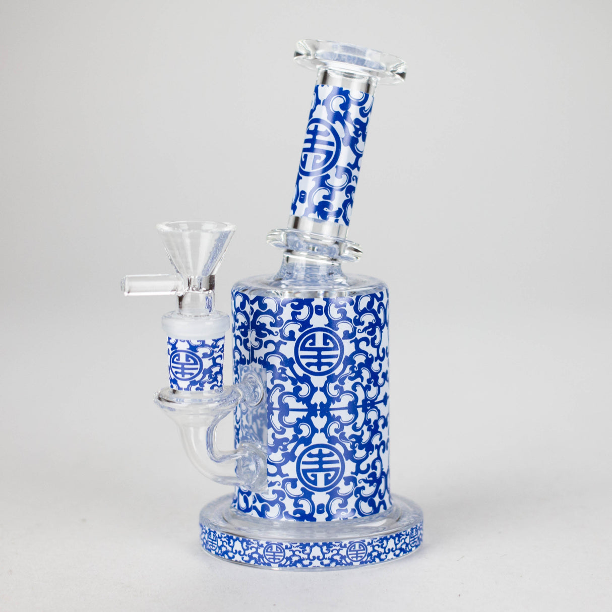 7" Cloisonné Design Glass Bong with Water Diffuser