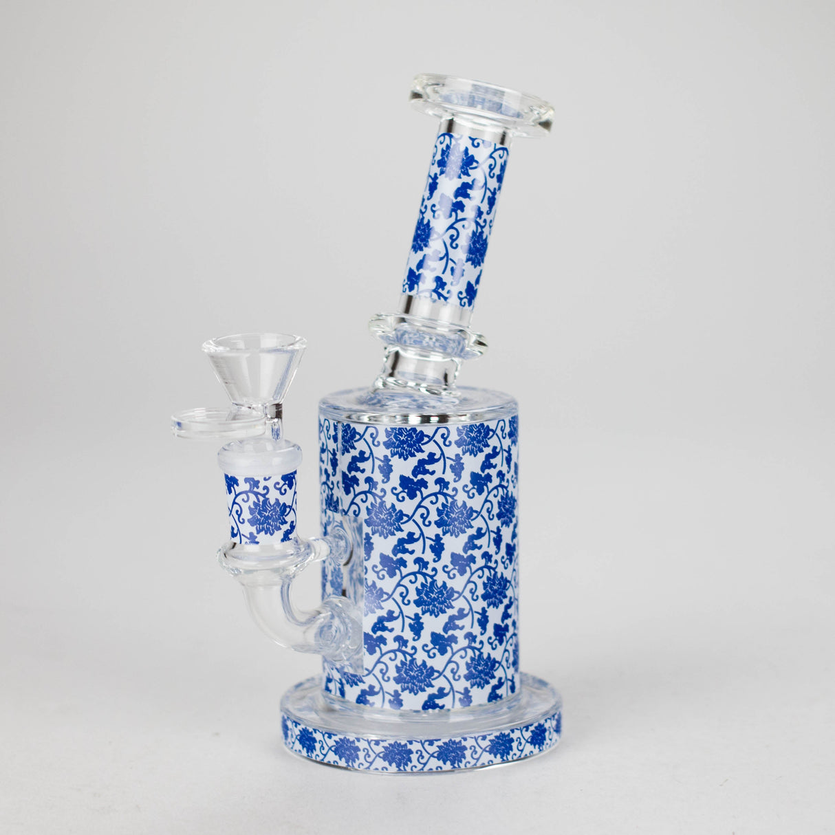 7" Cloisonné Design Glass Bong with Water Diffuser