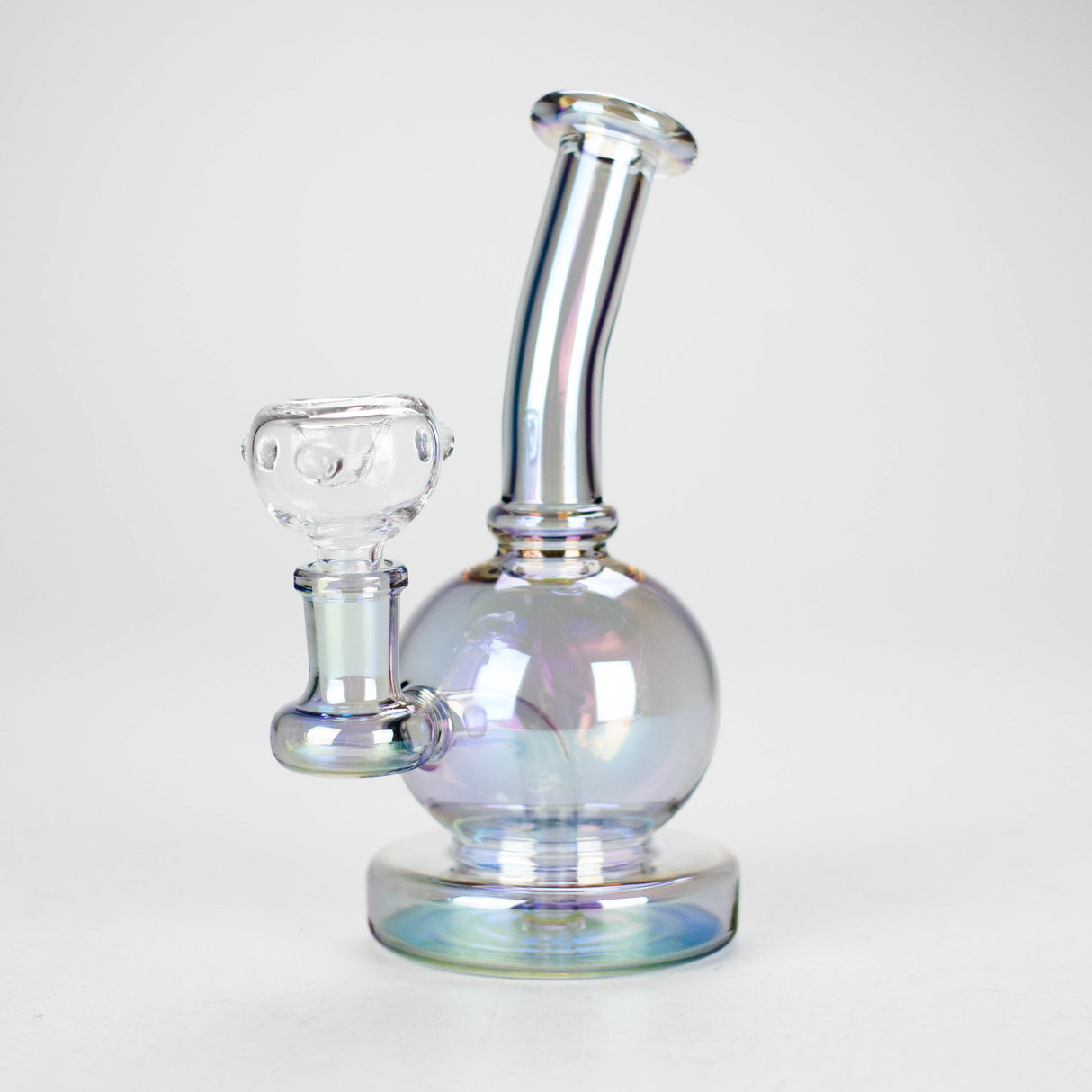 7" Electroplate Metallic Glass Bong
