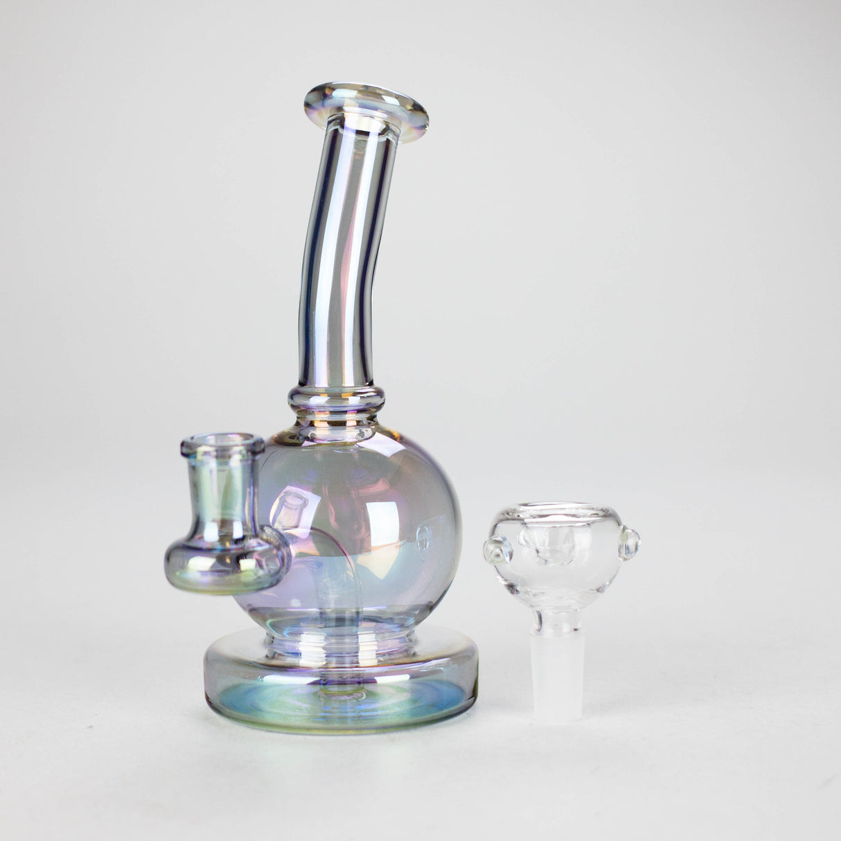 7" Electroplate Metallic Glass Bong