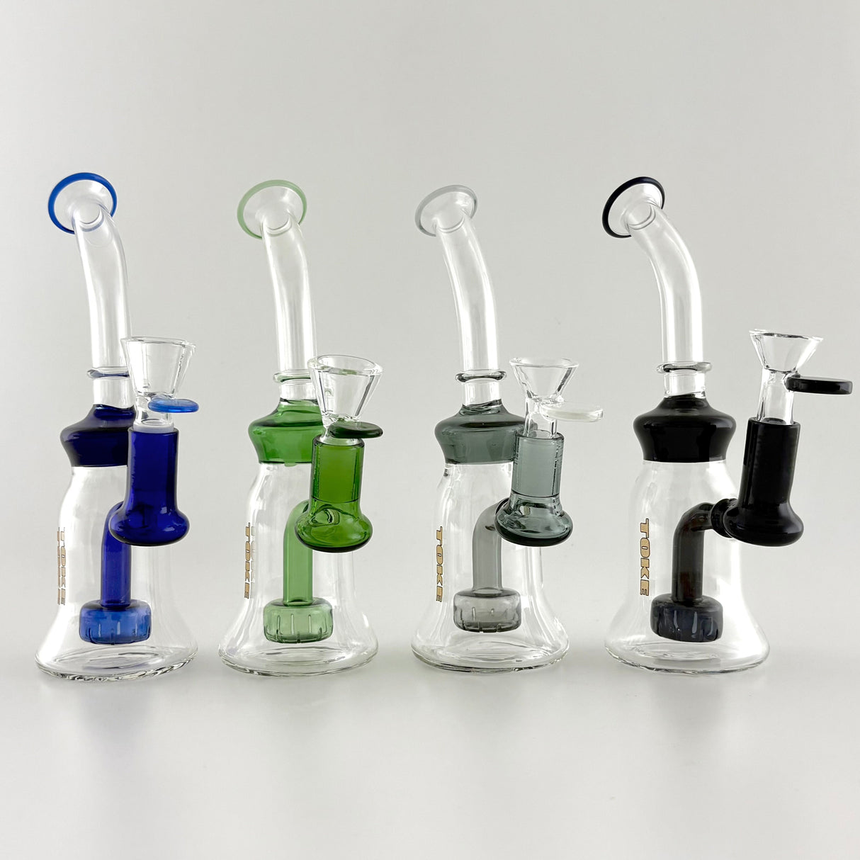 Toke | 8” Glass Dab Rig - Circ Perc