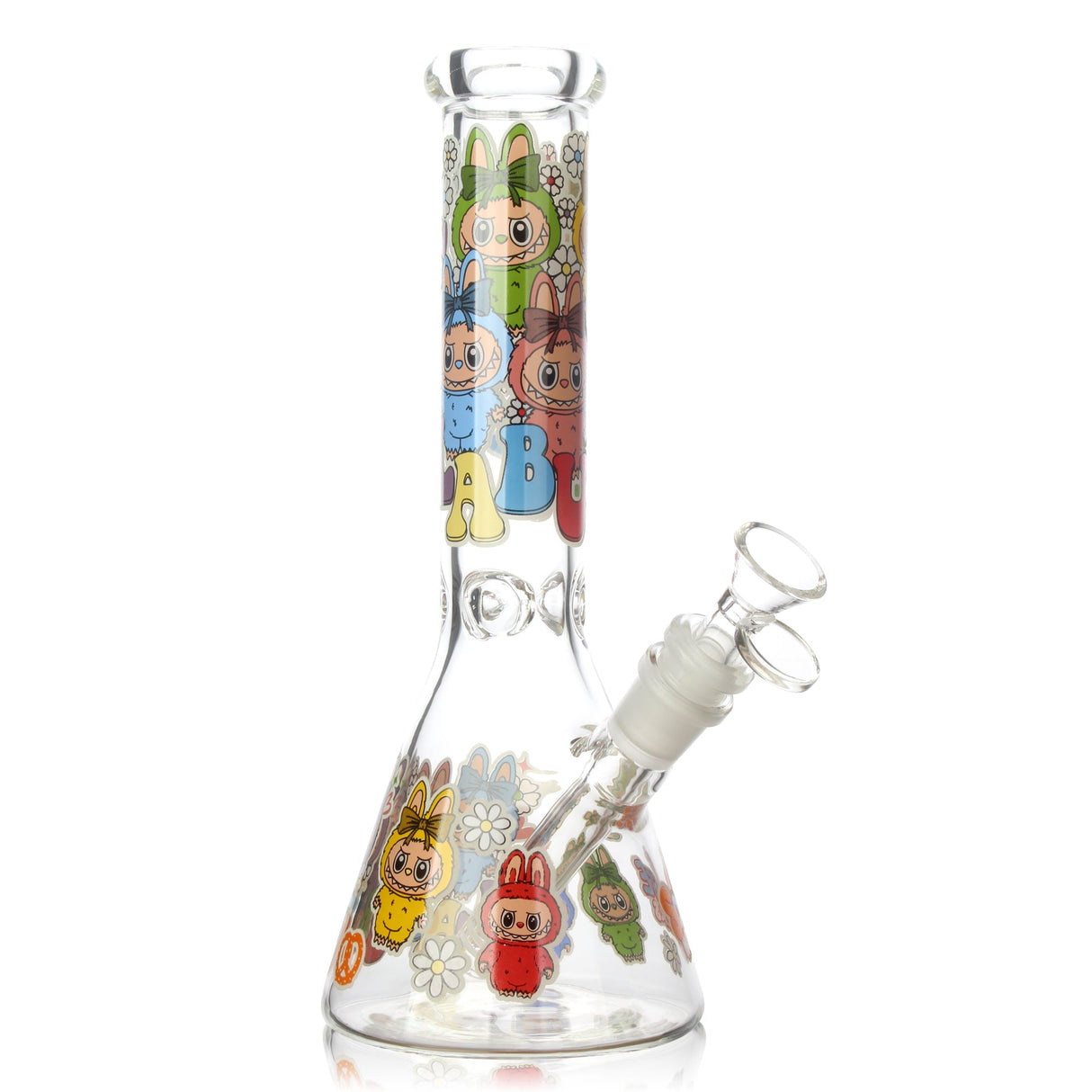 10" Cartoon Design Beaker Bong with Ice Catcher