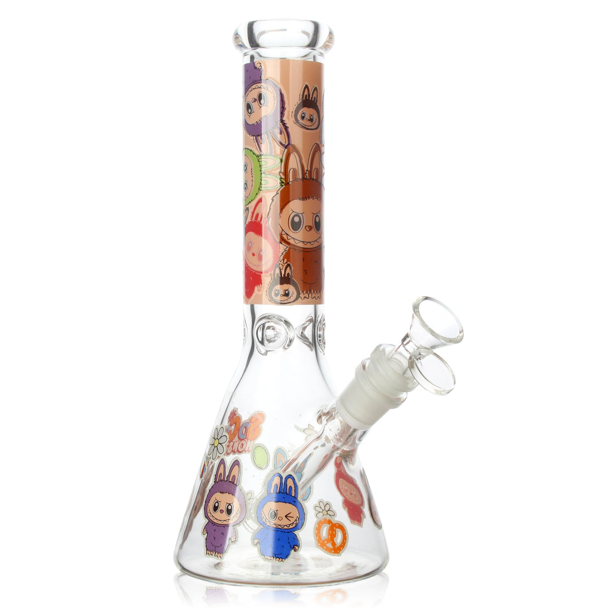 10" Cartoon Design Beaker Bong with Ice Catcher