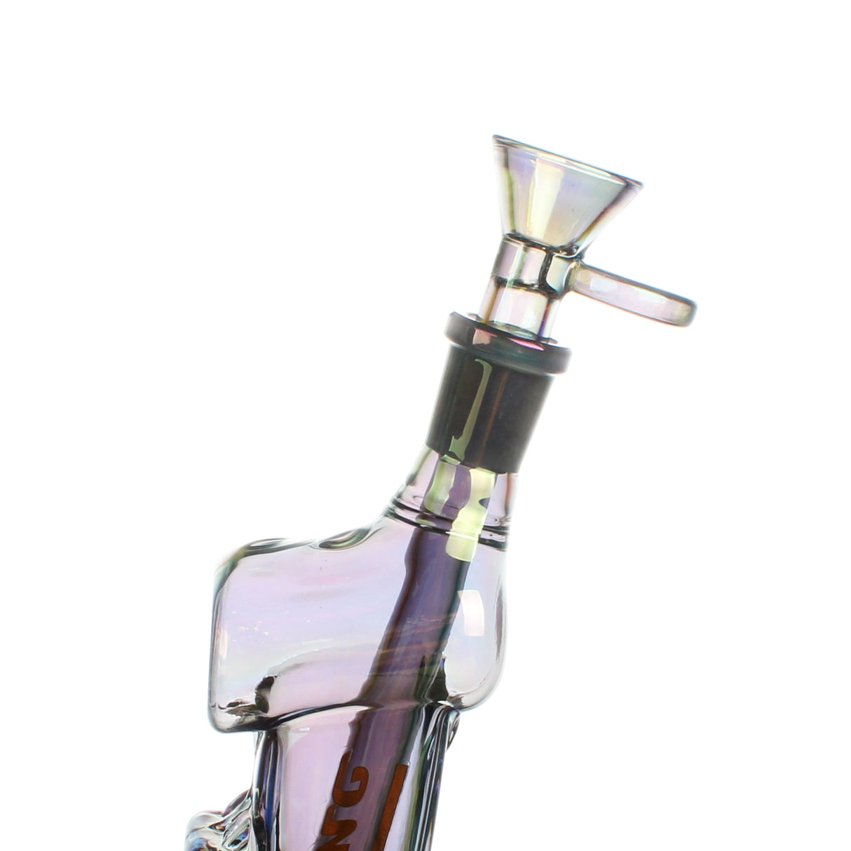 Fortune | 24" Electroplated Gatling Gun Glass Bong with Hardwood Stand