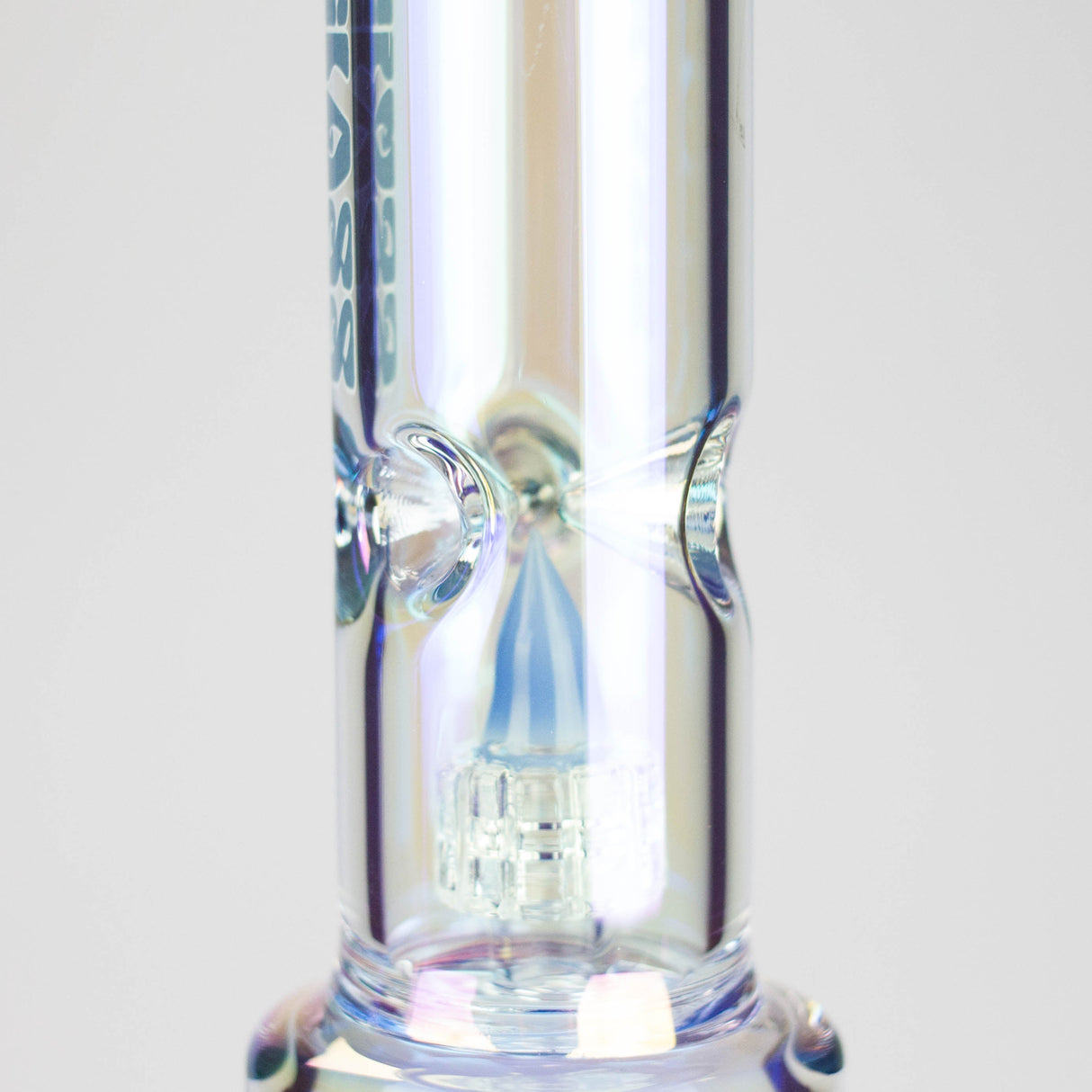 Trippy Glass | 17" 7mm Holographic Stemline Bong – Triple Diffused Perc with 18mm Bowl