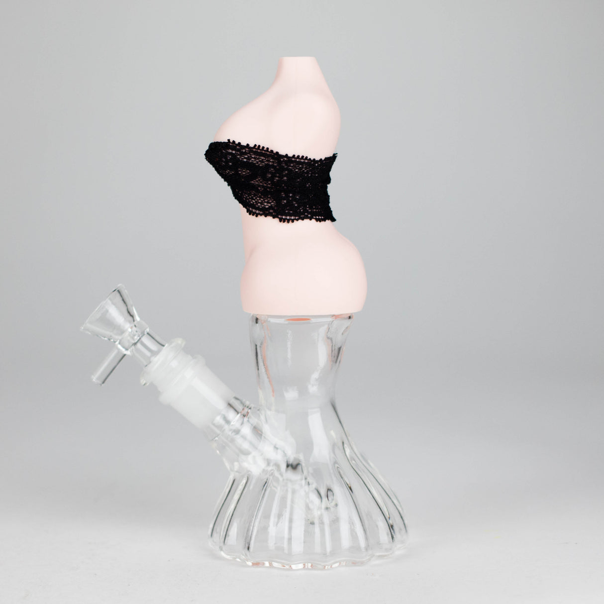 8" Glamourous Woman Body Glass Water Pipe