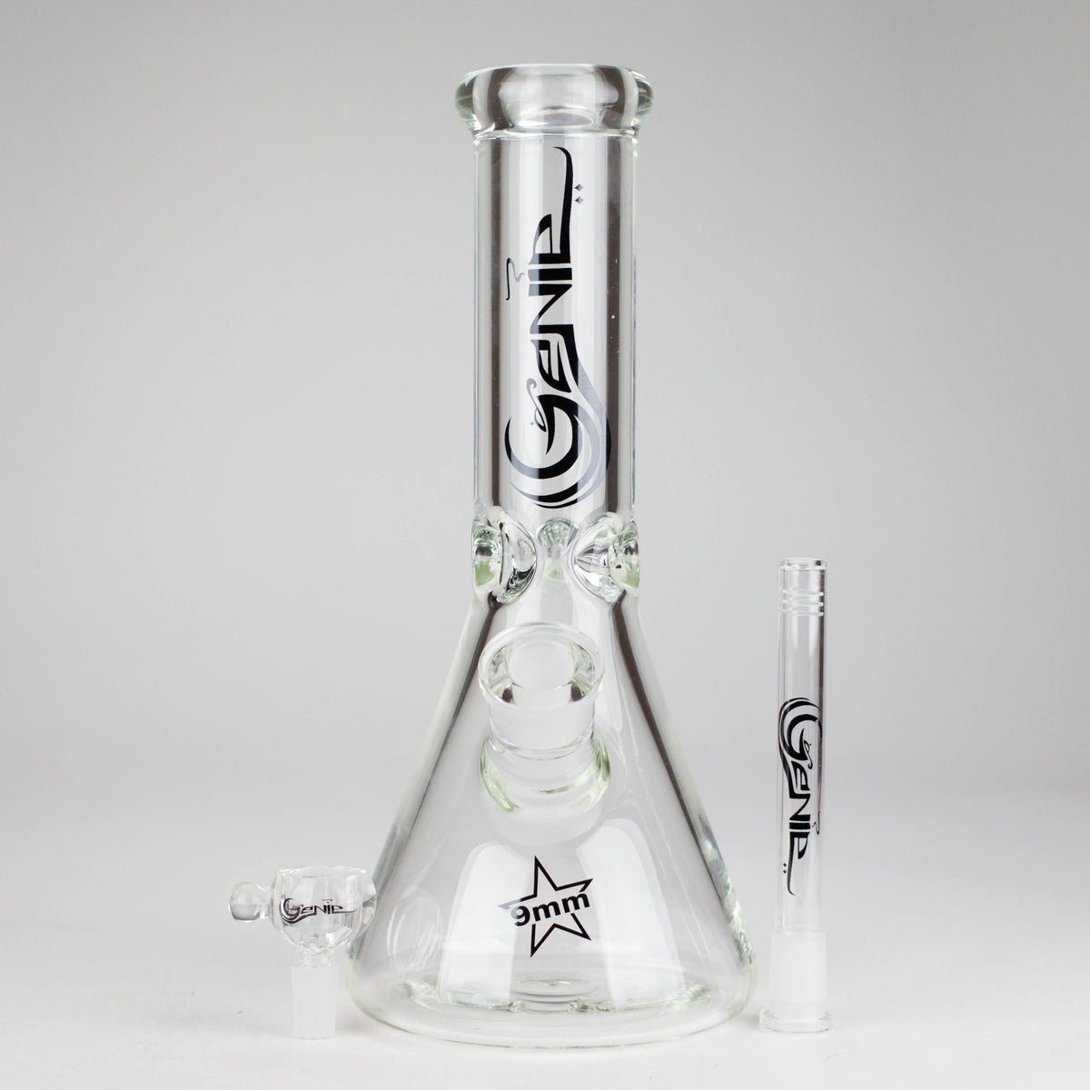 Bong en forme de bécher Genie 12" à tube torsadé 9mm