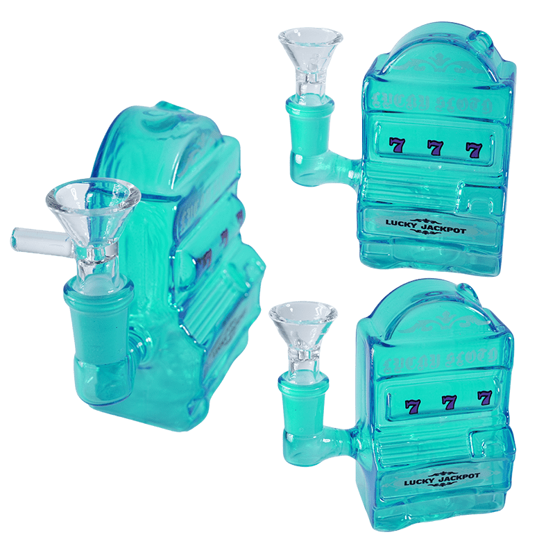 4" Blue Lucky Jackpot Mini Water Pipe