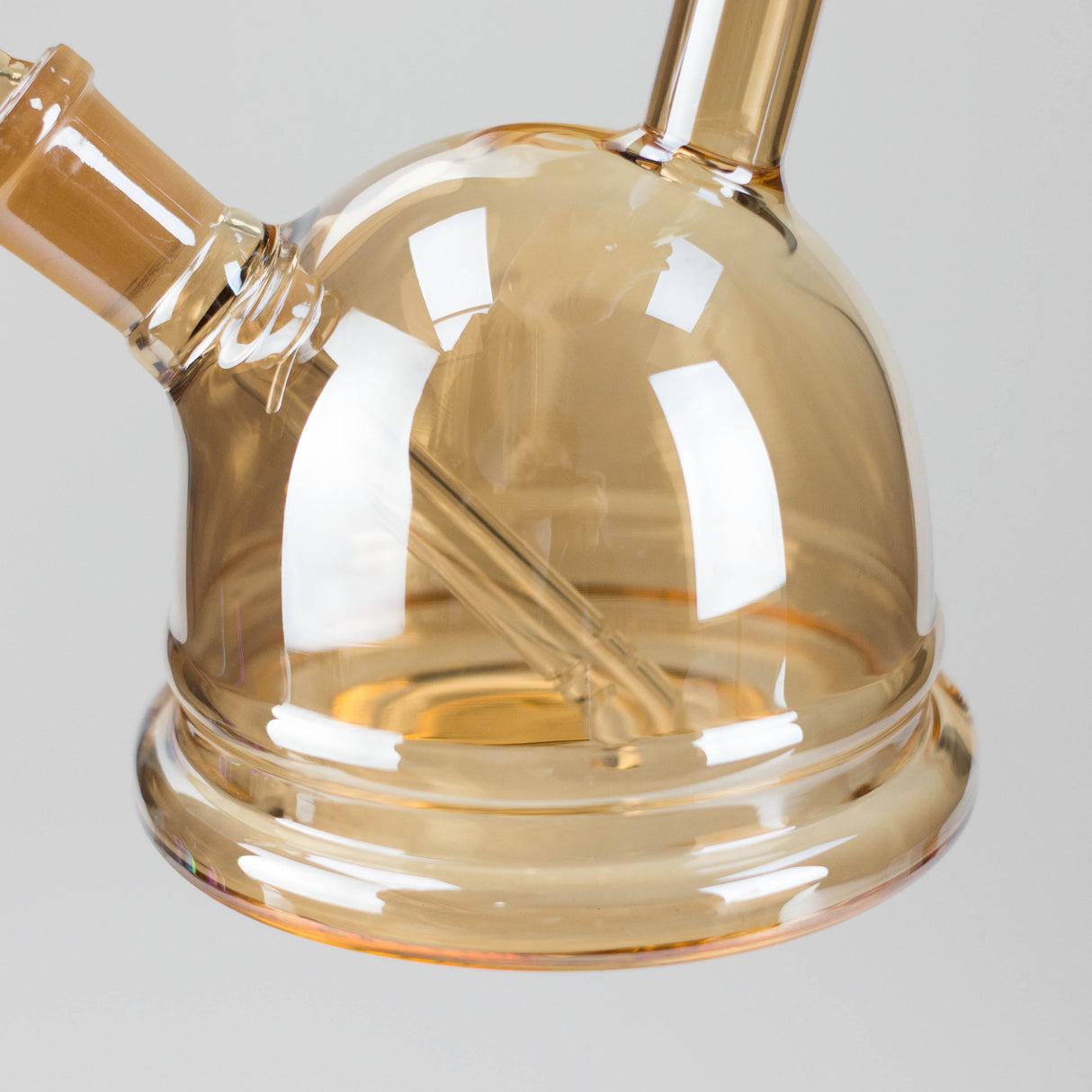 7" Iridescent Electroplate Glass Bubbler