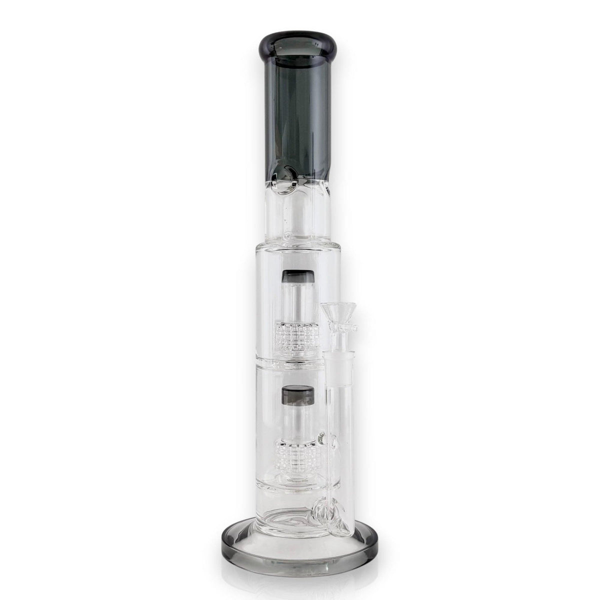 Super Supplys Inc Glass Bong 17" Straight Shooter with Dual Dome Matrix Percolators 17" Straight Shooter with Dual Dome Matrix Percolators