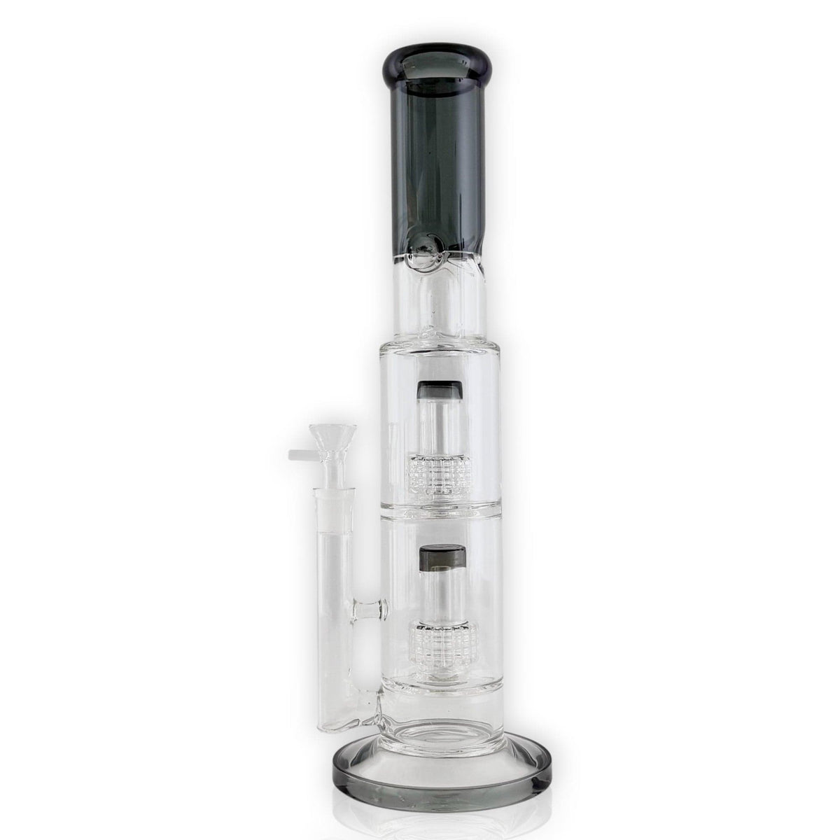 Super Supplys Inc Glass Bong 17" Straight Shooter with Dual Dome Matrix Percolators 17" Straight Shooter with Dual Dome Matrix Percolators