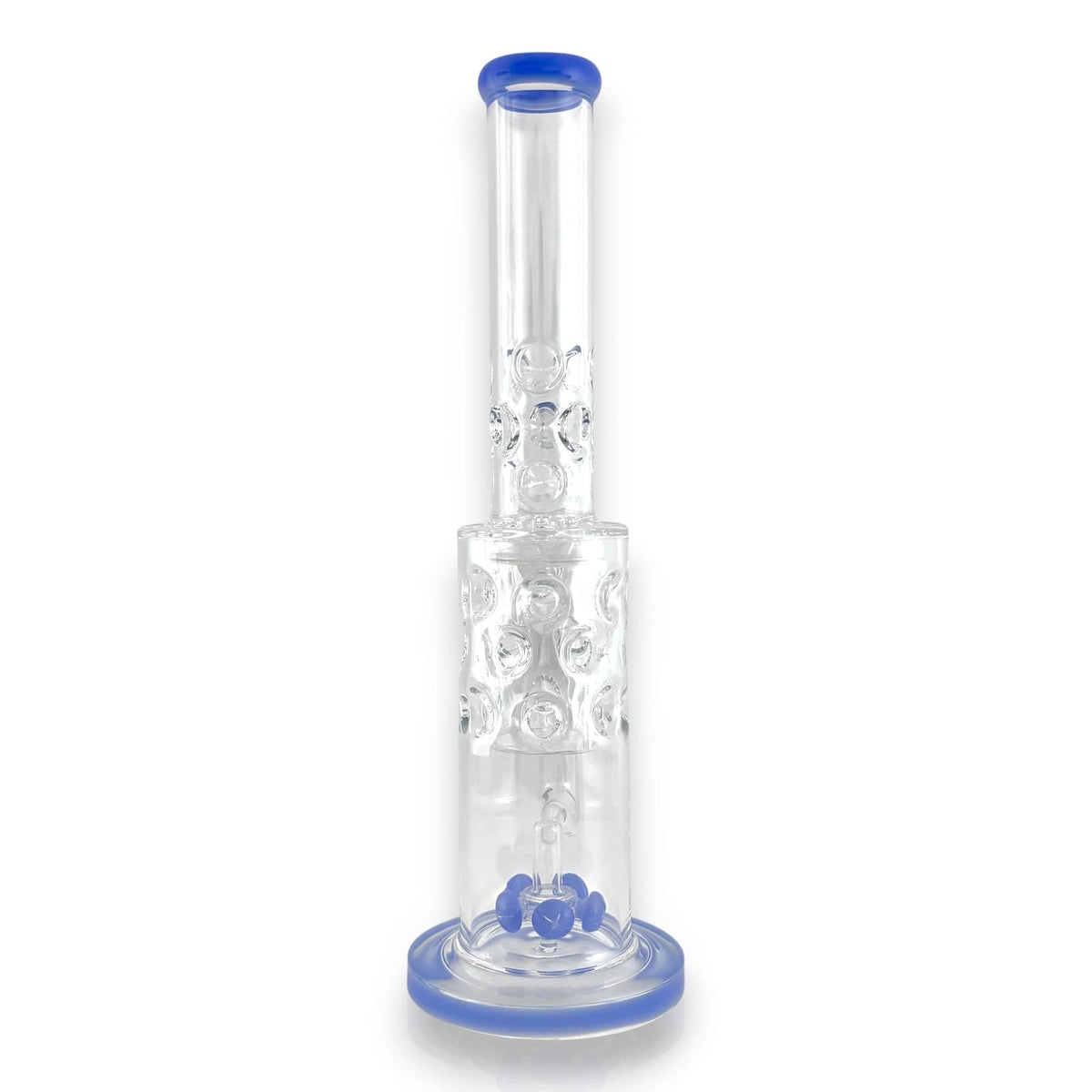 Super Supplys Inc Glass Bong 16" Straight Shooter Water Pipe with Screw Percolators - Celeste 16" Straight Shooter Water Pipe with Screw Percolators - Celeste