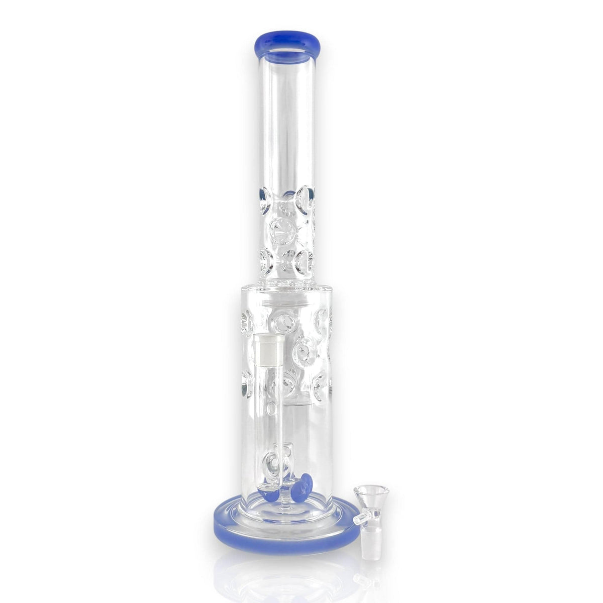 Super Supplys Inc Glass Bong 16" Straight Shooter Water Pipe with Screw Percolators - Celeste 16" Straight Shooter Water Pipe with Screw Percolators - Celeste
