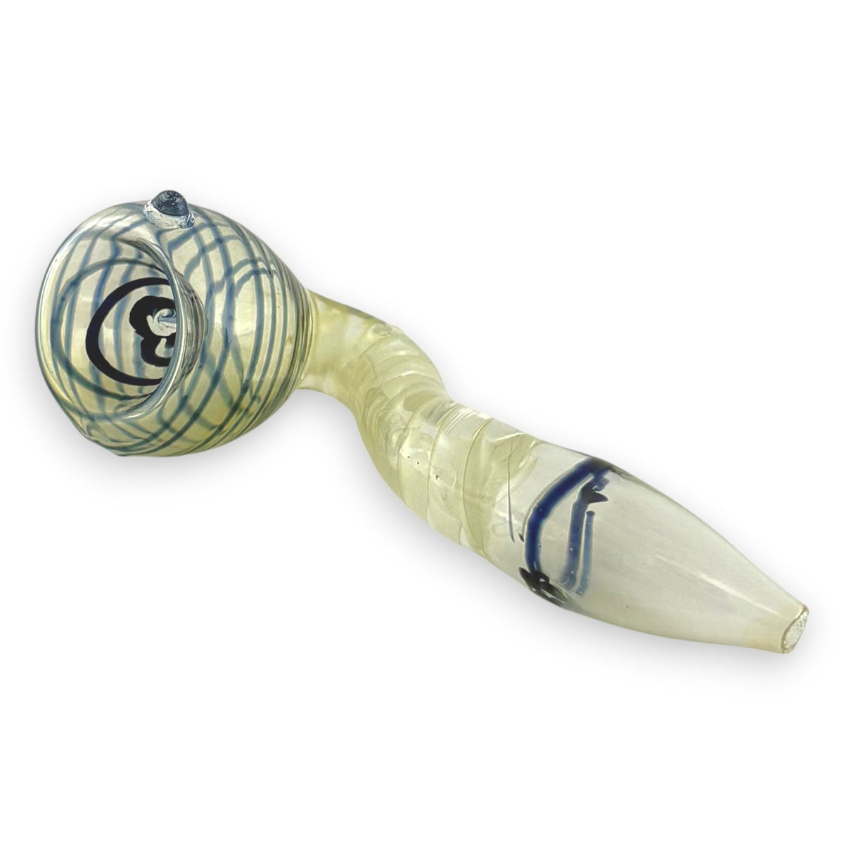 Ensemble de 2 pipes en verre Sherlock en spirale de 10 cm