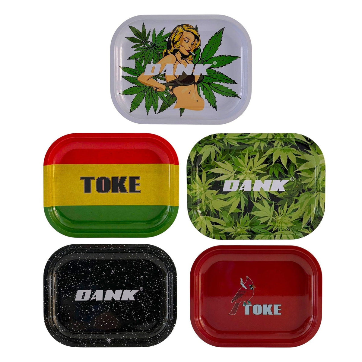 Super Supplys Inc Rolling Tray DANK & TOKE Metal Rolling Trays DANK & TOKE Metal Rolling Trays