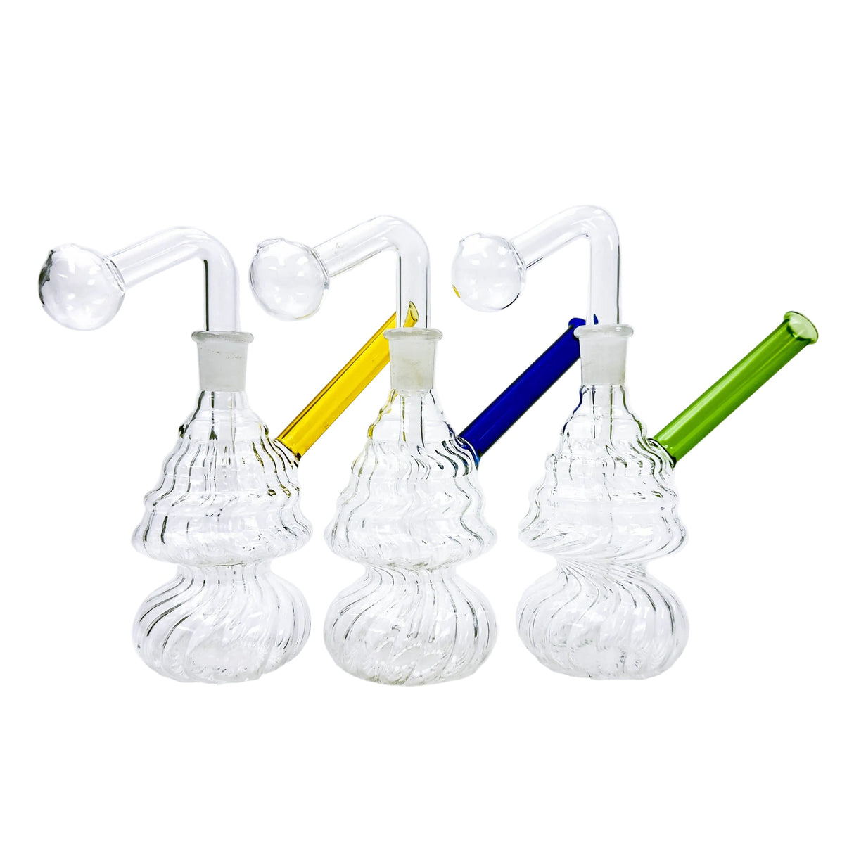 7" Wrinkled Oil Burner Water Bong – Assorted Colors