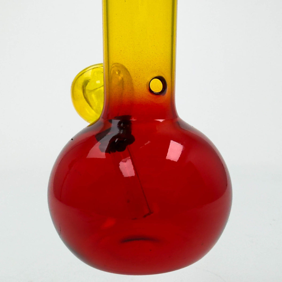 RMG WHOLESALE Glass Bong 7" Rasta Round Glass Pipe with Carb Hole 7" Rasta Glass Hand Pipe | Canada