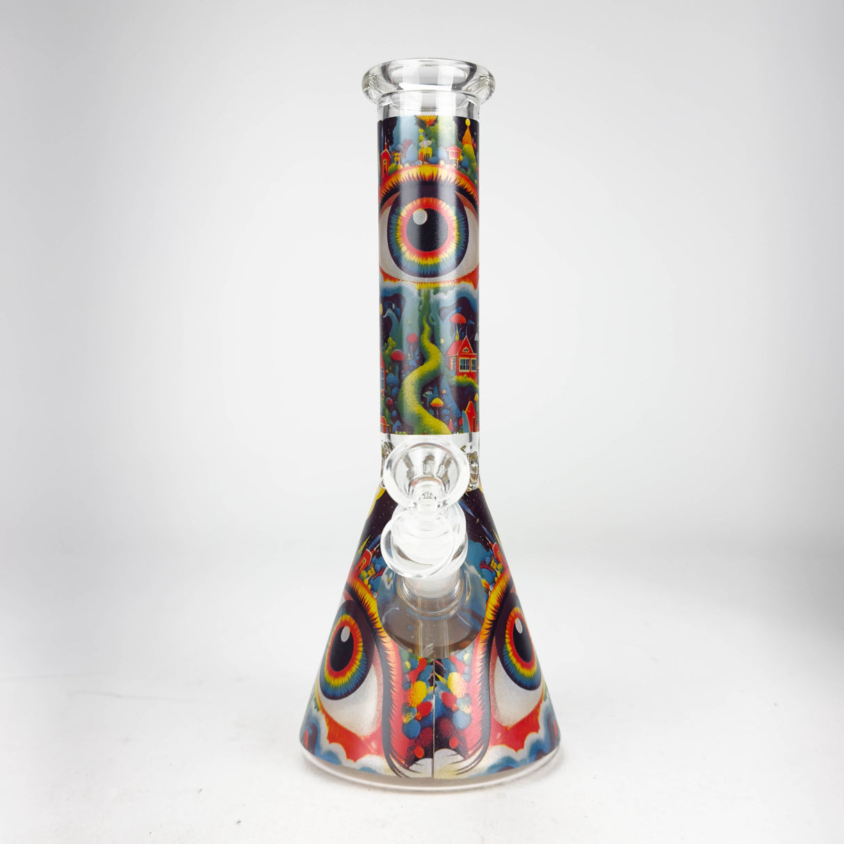 10" Eyes Design Glass Beaker Bong