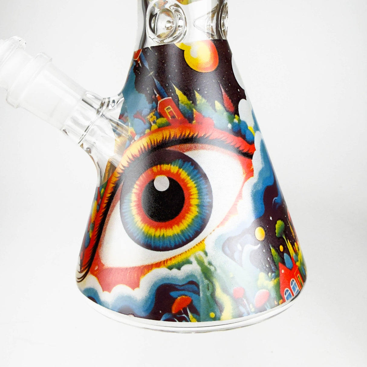 10" Eyes Design Glass Beaker Bong